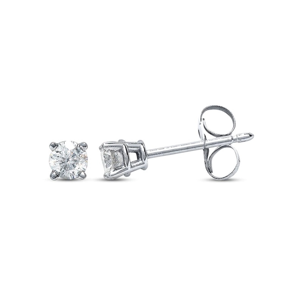 Diamond Earrings 1/3 ct tw Round-cut 14K White Gold